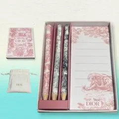 DIOR ディオール サマー 鉛筆セット ノベルティ メモ付き 箱入り 巾着あり