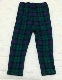 Chil2 グリーンチェック柄パンツ 90