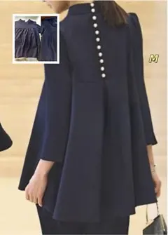 ネイビー パンツセットアップ ママ入園式入学式パンツセット 通勤スーツセット