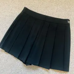 ZARA プリーツキュロットスカート ボタン付き ブラック Mサイズ