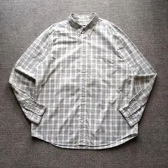 エディーバウアー 長袖BDシャツ L チェック 緑 00s Y2K ビッグサイズ
