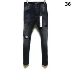 新品 PURPLE BRAND P002 ダメージ加工スキニーデニム 36