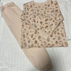 ベージュ 動物柄 キッズパジャマ