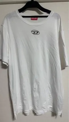 DIESEL ホワイト Tシャツ ロゴ刺繍 Mサイズ