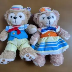 ダッフィー＆シェリーメイ　ぬいぐるみバッチ