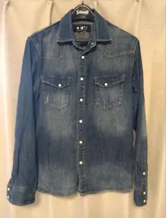 【美品】ナノ・ユニバース デニムシャツ ヴィンテージ加工のサムネイル