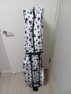ゴルフバッグ キャディバッグ 肉球柄 ホワイト