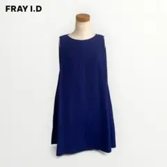 美品 FRAY I.D✨ワンピース ノースリーブ ネイビー Aライン