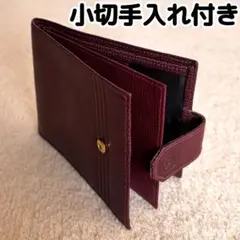 新品未使用　海外品　メンズ　二つ折り財布　小切手入れ付き　ブラウン　茶色　レザー