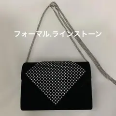 極美品　フォーマル　ブラックベルベットクラッチバッグ＆ショルダーバッグ