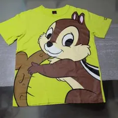 Disney チップとデール 半袖Tシャツ ライムグリーン　Mサイズのサムネイル