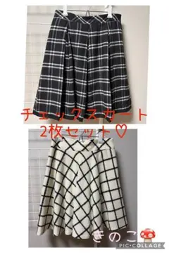 チェックスカート2枚セット♡ロディスポット、パターンフィオナ