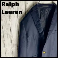 ラルフローレン 紺ブレ 金ボタン テーラードジャケット ウール XL相当