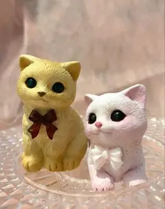 猫フィギュア2体セット