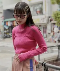 miette ピンク リブニット 長袖のサムネイル