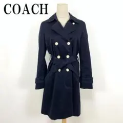 LA7907 coach コーチ トレンチコート チェスターコート 紺 S