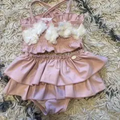 petit main ベビー水着 女の子 80cm ピンク