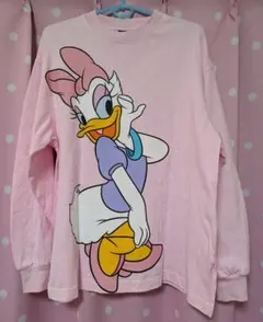 GU ディズニー デイジー ロングスリーブTシャツ 長袖 ピンク Sサイズ