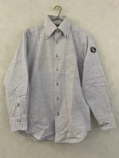 新品 SINA COVA 長袖シャツ ストライプ柄 サイズL ネイビー×ホワイト
