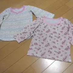 ベビー肌着 長袖シャツ 2枚セット90
