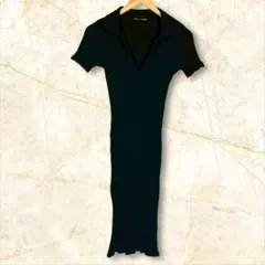 ZARA ザラ 半袖 ニット ワンピース ロング丈 M