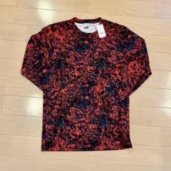 PUMA 長袖　 総柄 レッド×ブラック
