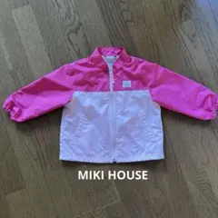MIKI HOUSE ミキハウス 薄手ジャンパー バイカラー ピンク 90