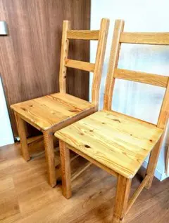 IKEA イケア IVAR イーヴァル チェア 2脚セット パイン無垢材