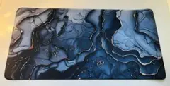 ブラック大理石柄マウスパッド&デスクマット