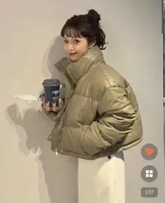 【新品】nugu フェイクレザーパデッドジャケット ダウンジャケット コート