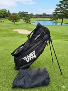 PXG　スタンドキャディバッグ　ブラック　迷彩　カモフラ　軽量のサムネイル