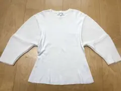 ENFOLD ホワイト 長袖ニット　38 ぺプラム