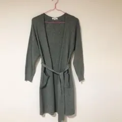 ロングカーディガン♡プラステ　グレー　ベルト　ニット
