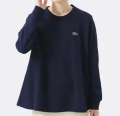 BEAMS BOY LACOSTE Aライン ポロシャツ素材 Tシャツ 38 紺