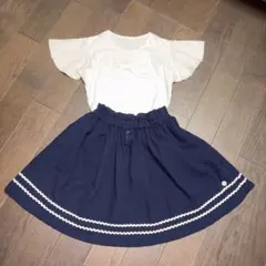 (F) SLAPSLIPカットソー & 3can4onスカート セット