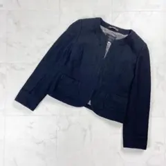 ポールスチュアート ラメツイードジャケット ブラック サイズ8*HD65