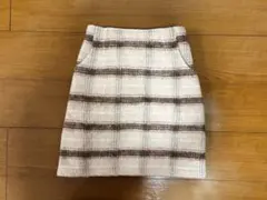 スカート 冬用MAJESTIC LEGON チェック柄 タイトスカート ピンク