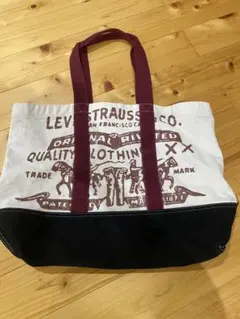 LEVI’S TWO HORSE キャンバスのトートバッグ　大容量　リーバイスのサムネイル