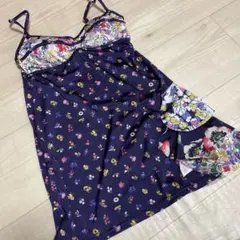 ジルスチュアート☆花柄ワンピース水着 ネイビー系のサムネイル