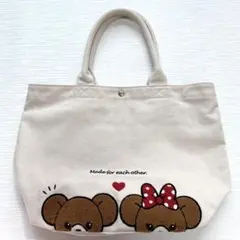 ディズニーストア ユニベアシティ モカ＆プリン 刺繍キャンバストートバッグ A4のサムネイル