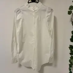 UNITED ARROWS シアー襟 プリーツ袖7部丈ブラウス ホワイト2way - メルカリ