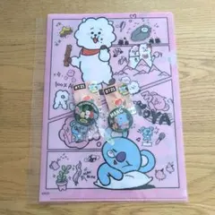 BT21 くら寿司 びっくらポン オリジナル缶バッジ クリアファイル セット