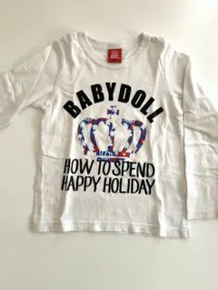 BABYDOLL 王冠デザイン Tシャツ ホワイト長袖
