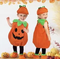 【人気】ハロウィン コスプレ　かぼちゃ キッズ　ベビー　衣裳 90㎝