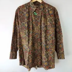日本製　JHA MEN　 総柄 長袖シャツ　レトロ