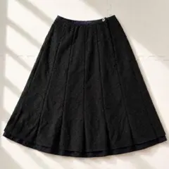 COMME des GARCONS 90s 花柄レース 二層 ロングスカートのサムネイル