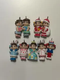 ペコちゃん　ポコちゃん　ストラップ キーホルダー　9個セット