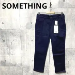 未使用タグ付き Something レディース タックテーパードチノパン M