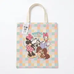 【新品・タグ付き】ディズニー トートバッグ 35×38cm チェック柄 ミニーのサムネイル
