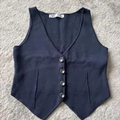 ZARA ネイビー ベスト